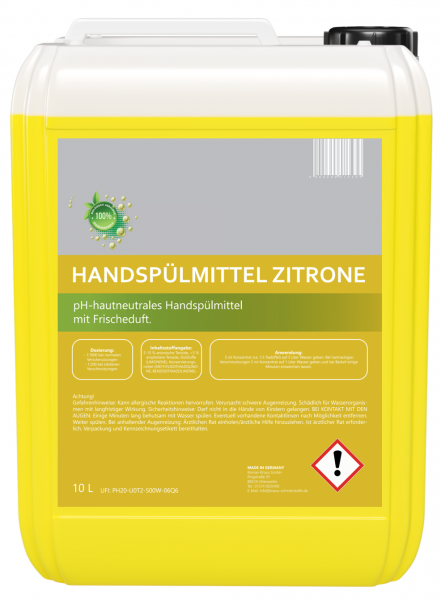pH-neutrales Handspülmittel Zitrone