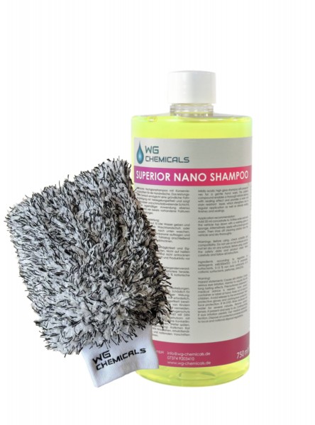 WG CHEMICALS Superior Nano Shampoo mit Mikrofaser Handschuh
