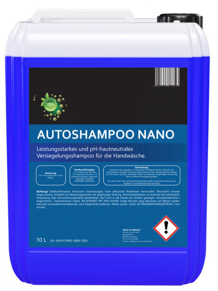Autoshampoo Nano - pH-hautneutrales Versiegelungsshampoo