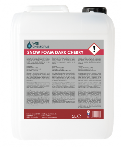 WG CHEMICALS Snow Foam Dark Cherry