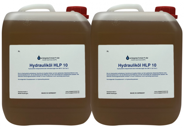 Hydrauliköl HLP 10 (2 x 5 Liter Kanister)